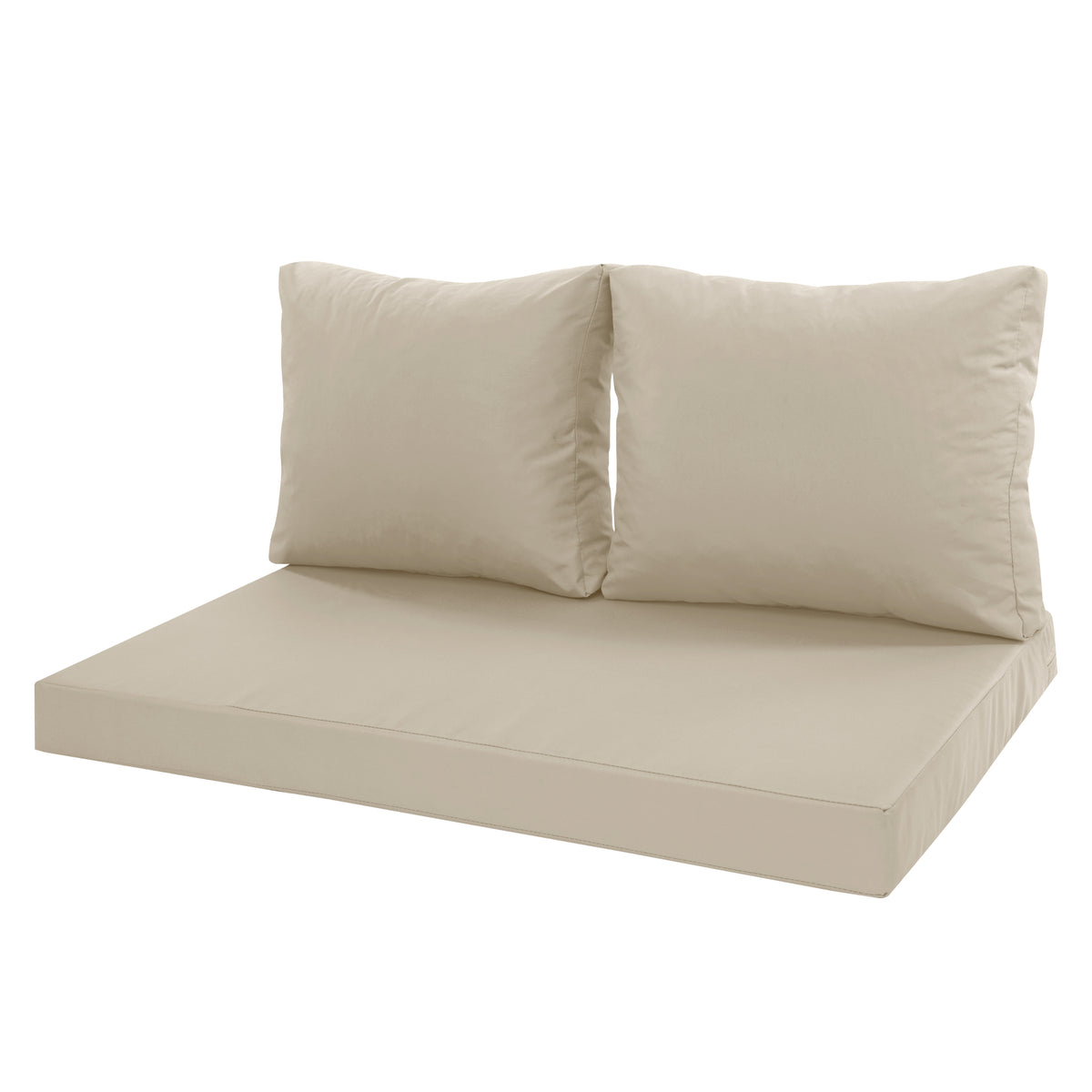 Ottowood Outdoor Loveseat Cushions, Waterproof Weather & Fade Resistant Seat and Backrest Cushion Set for Couch, Swing, Bench