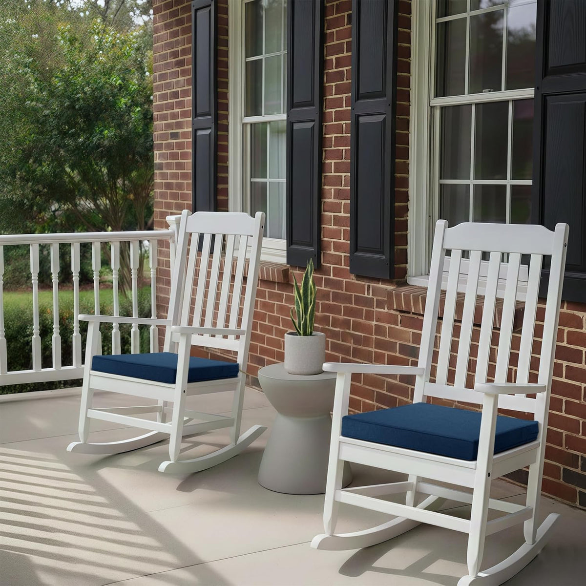 Ottowood Outdoor Chair Cushions - Waterproof Fade Resistant Linen Patio Furniture Seat Pads with Non-Slip Bottom & Removable Cover