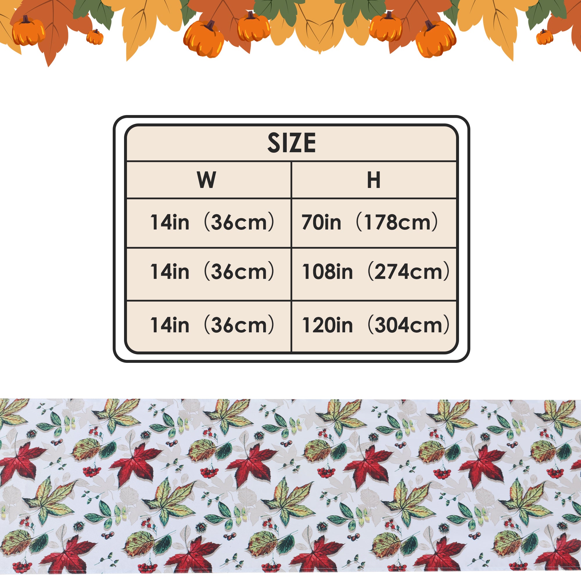 LUSHVIDA Fall Table Runner Maple Leaves Thanksgiving Table Runner Wrinkle Resistant Fall Runner for Table 1 Piece