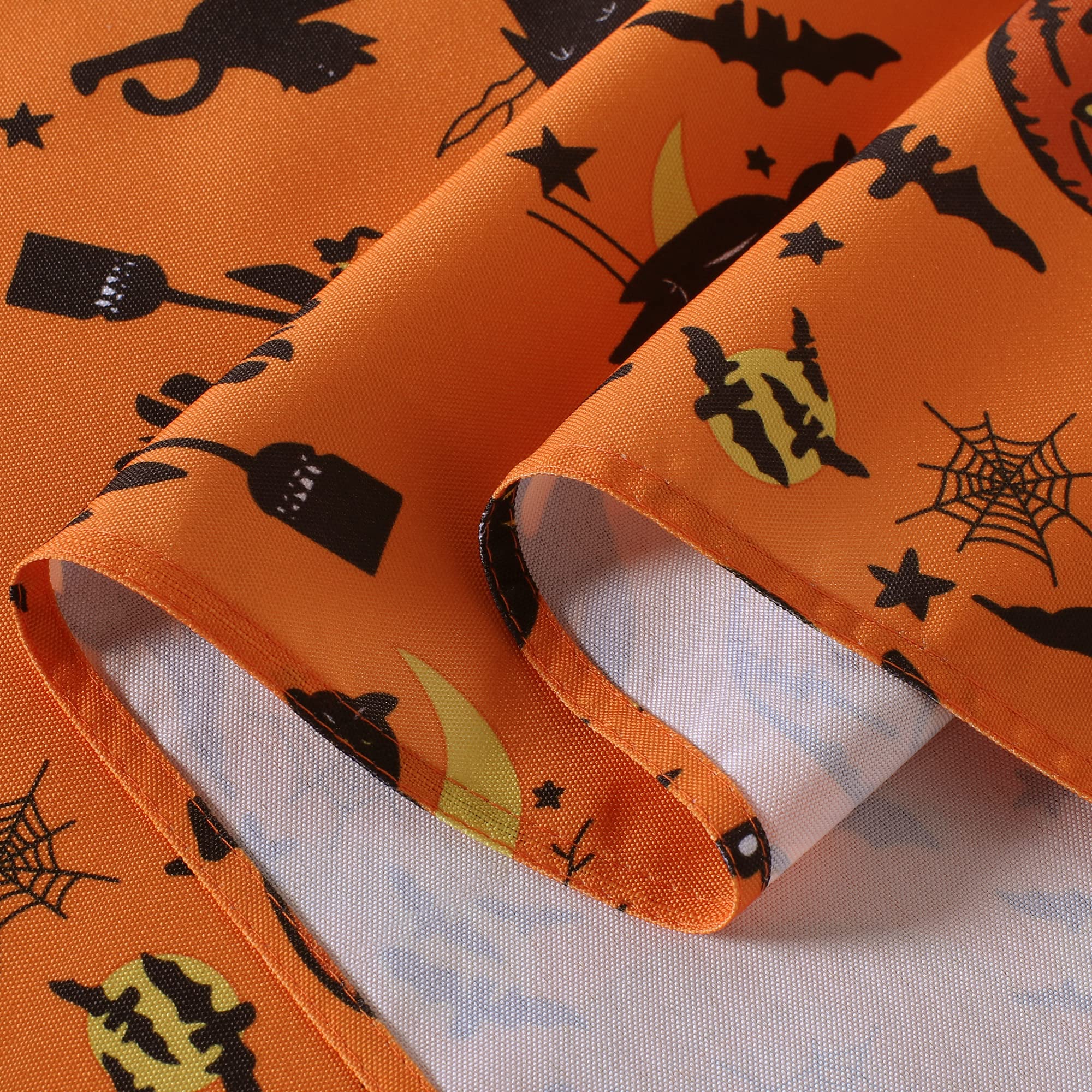 LUSHVIDA Halloween Table Runner 14x70 inch Halloween Bat Pattern Table Runner Wrinkle Resistant Halloween Runner for Table 1 Piece